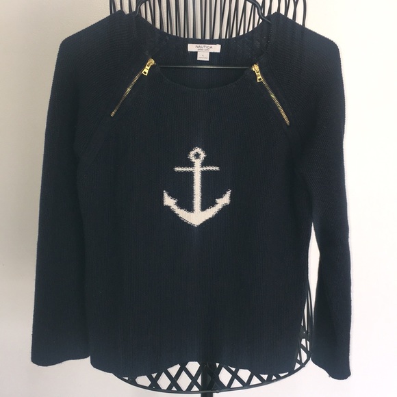 Nautica sweater size L anchor design - Picture 4 of 7